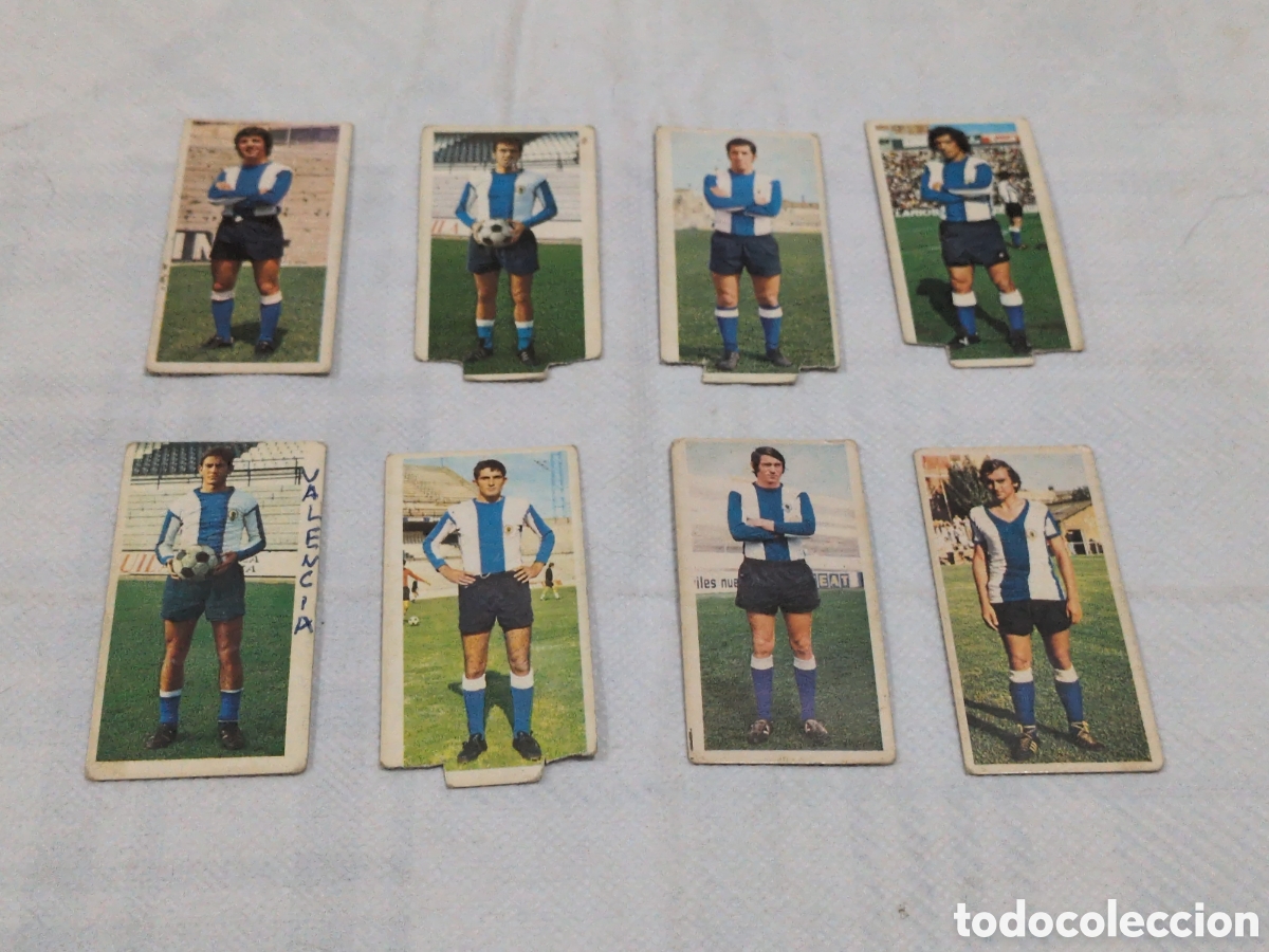 Cromos de f&uacute;tbol: Lote de 8 cromos del H&eacute;rcules. liga 75/76. Colecciones Este.