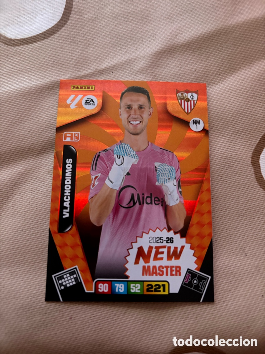 Cromos de f&uacute;tbol: E1282. CARD ADRENALYN XL PANINI 2025-2026 25 26 NEW MASTER VLACHODIMOS SEVILLA NM 1
