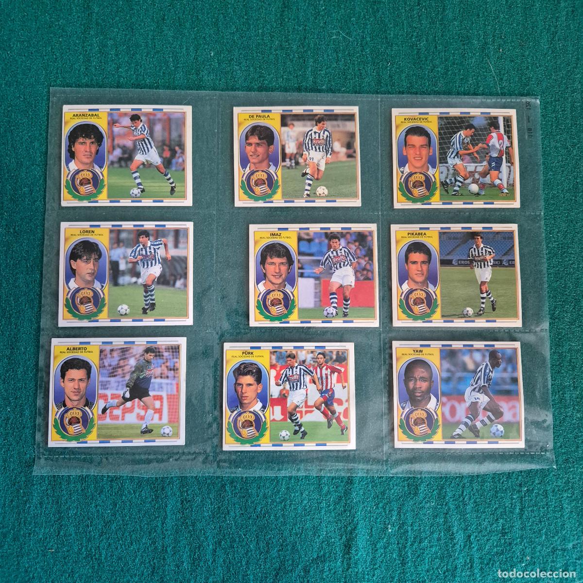 Cromos de f&uacute;tbol: 9 CROMOS LIGA ESTE 1996 1997 96 97 SOCIEDAD