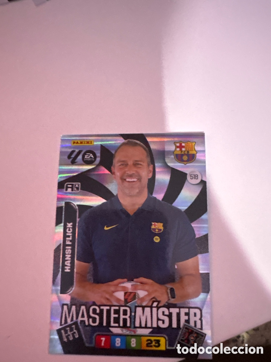 Cromos de f&uacute;tbol: 518 HANSI FLICK MASTER MISTER FC BARCELONA PANINI ADRENALYN XL 25 26