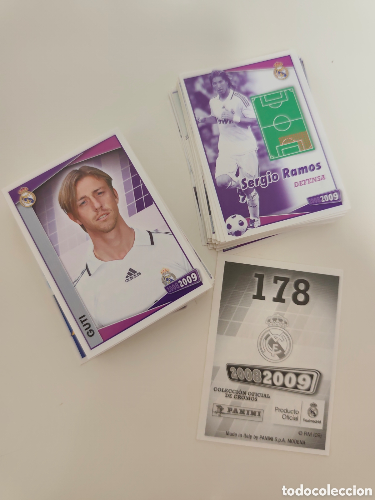 Cromos de f&uacute;tbol: 130 CROMOS SIN PEGAR COLECCI&Oacute;N OFICIAL REAL MADRID 2008 2009