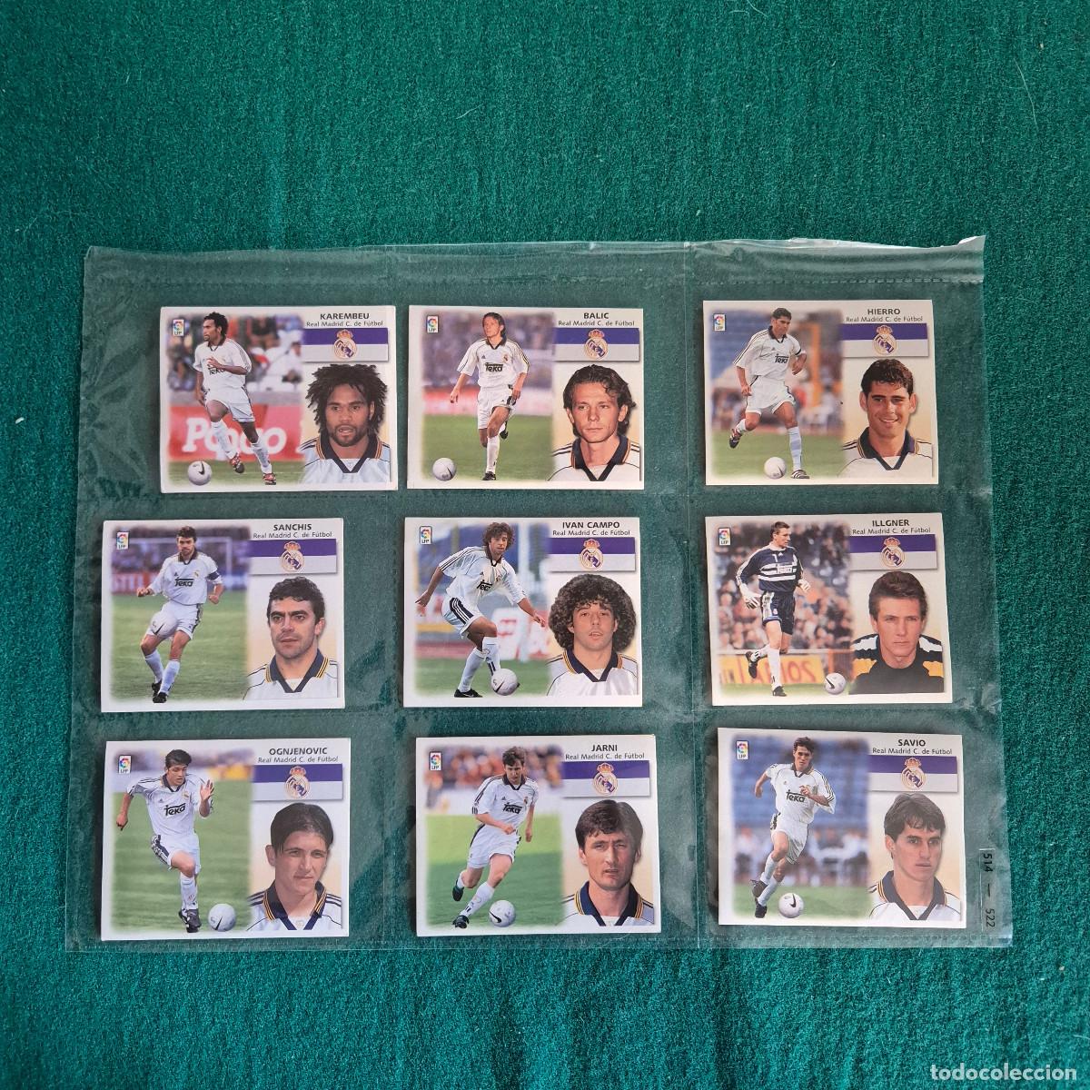Cromos de f&uacute;tbol: 9 CROMOS LIGA ESTE 1999 2000 MADRID