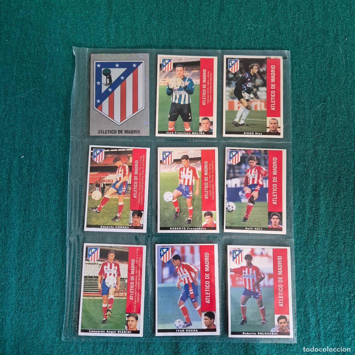 Cromos de f&uacute;tbol: 9 CROMOS LIGA ESTE 1995 1996 ATLETICO DE MADRID