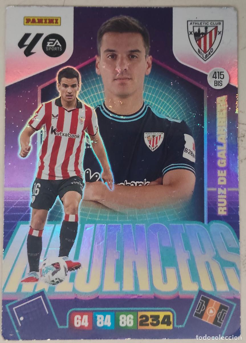 Cromos de f&uacute;tbol: RUIZ DE GALARRETA ATHLETIC CLUB INFLUENCERS 415BIS ADRENALYN XL 2025 2026 25 26 PANINI
