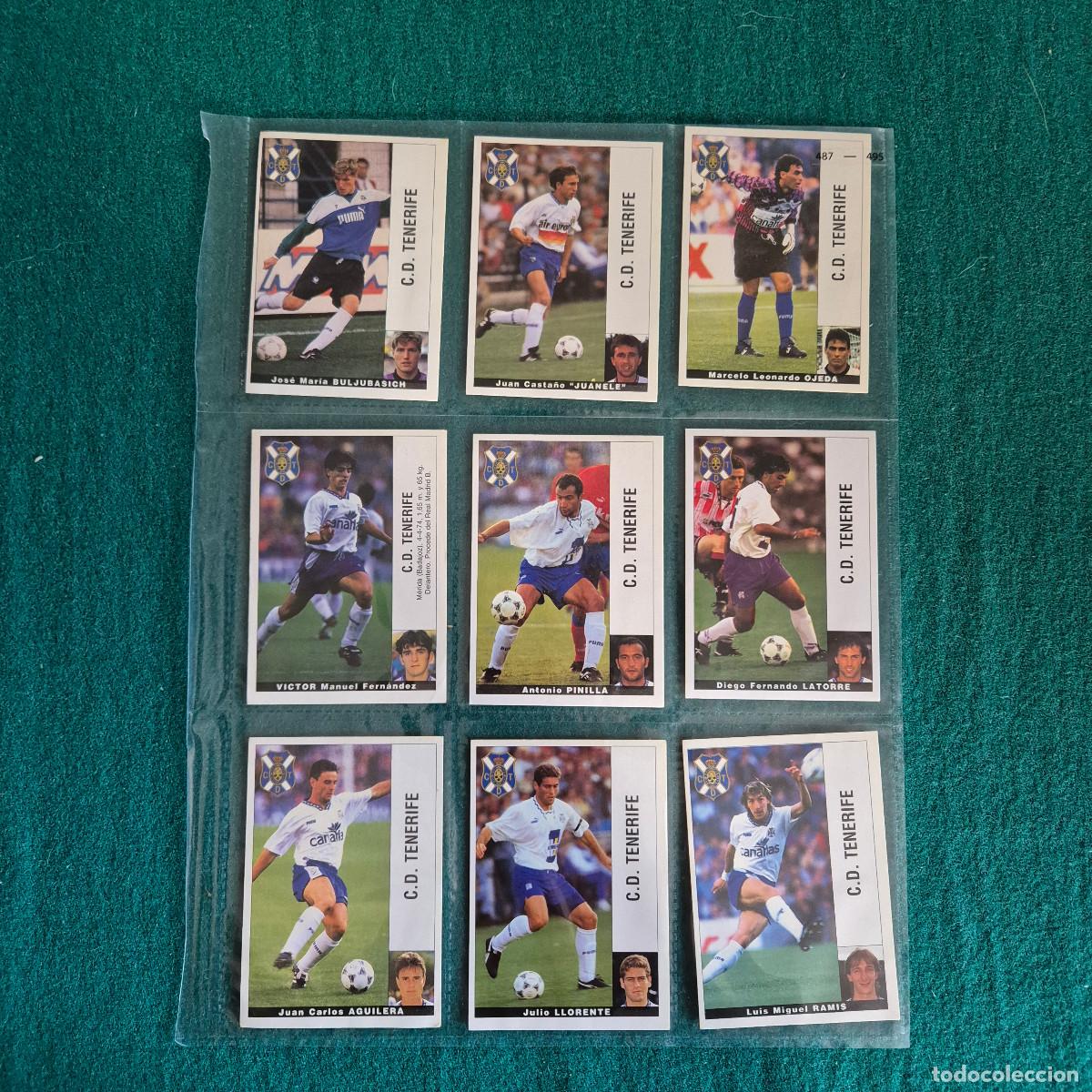 Cromos de f&uacute;tbol: 9 CROMOS LIGA ESTE 1995 1996 TENERIFE