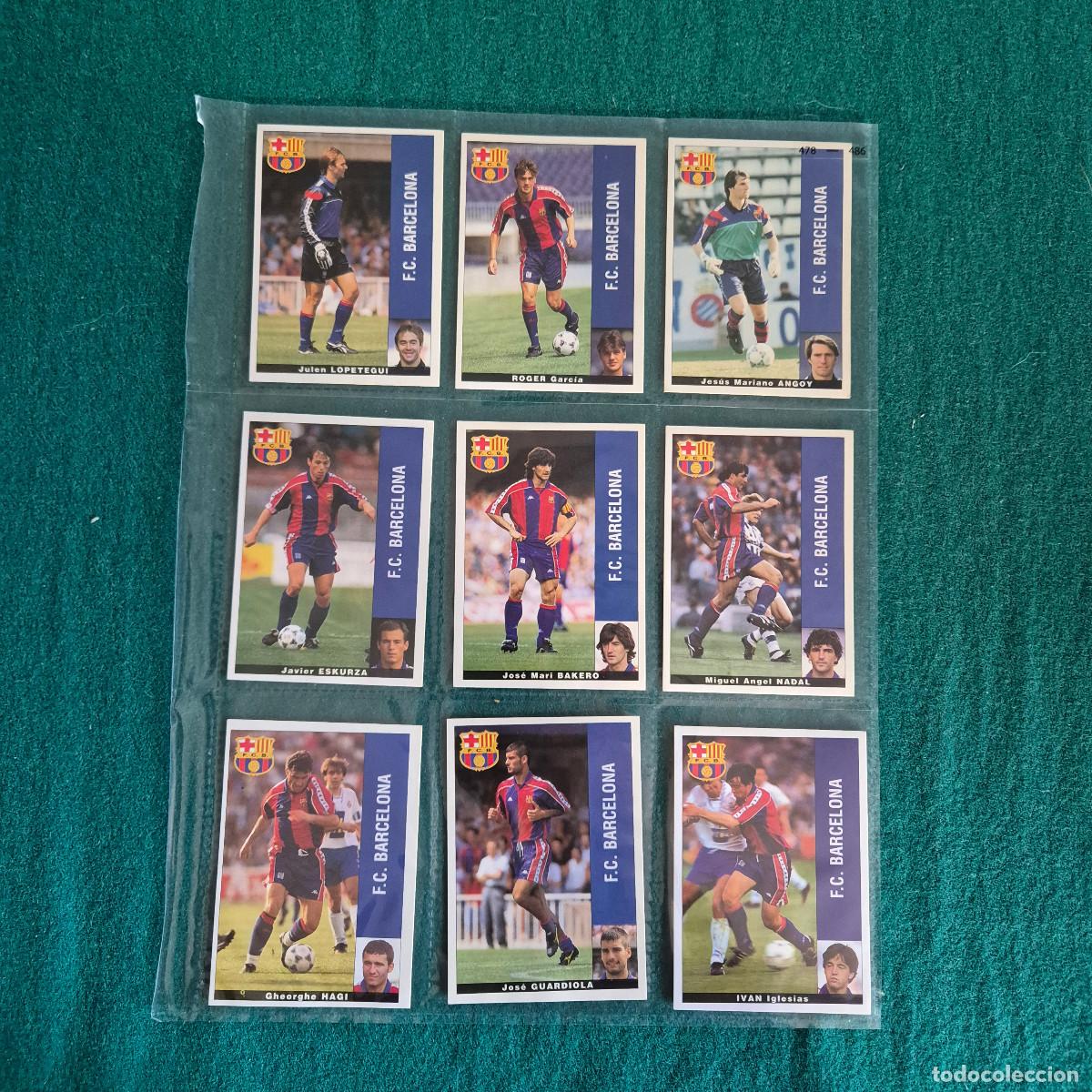 Cromos de f&uacute;tbol: 9 CROMOS LIGA ESTE 1995 1996 BARCELONA