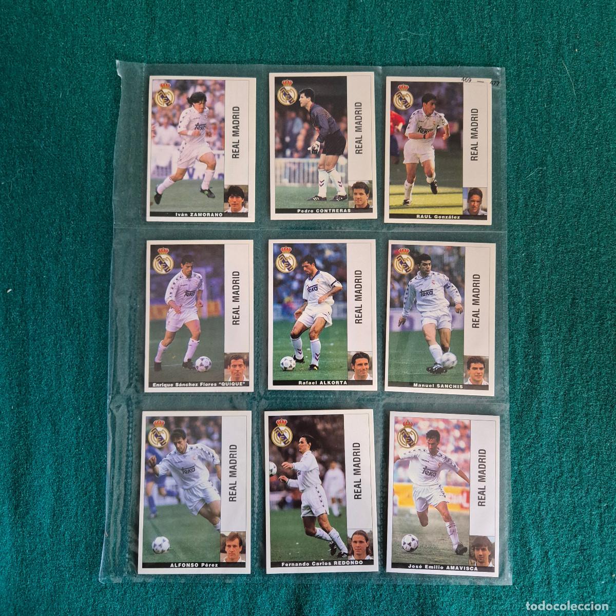 Cromos de f&uacute;tbol: 9 CROMOS LIGA ESTE 1995 1996 MADRID
