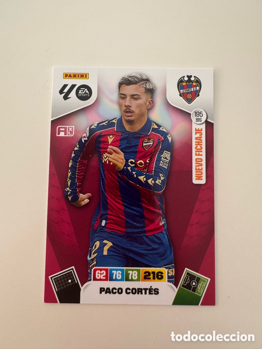 Cromos de f&uacute;tbol: PANINI ADRENALYN XL LIGA 2025-2026 25-26 &ndash; Paco Cort&eacute;s Levante UD N&ordm; 195 BIS