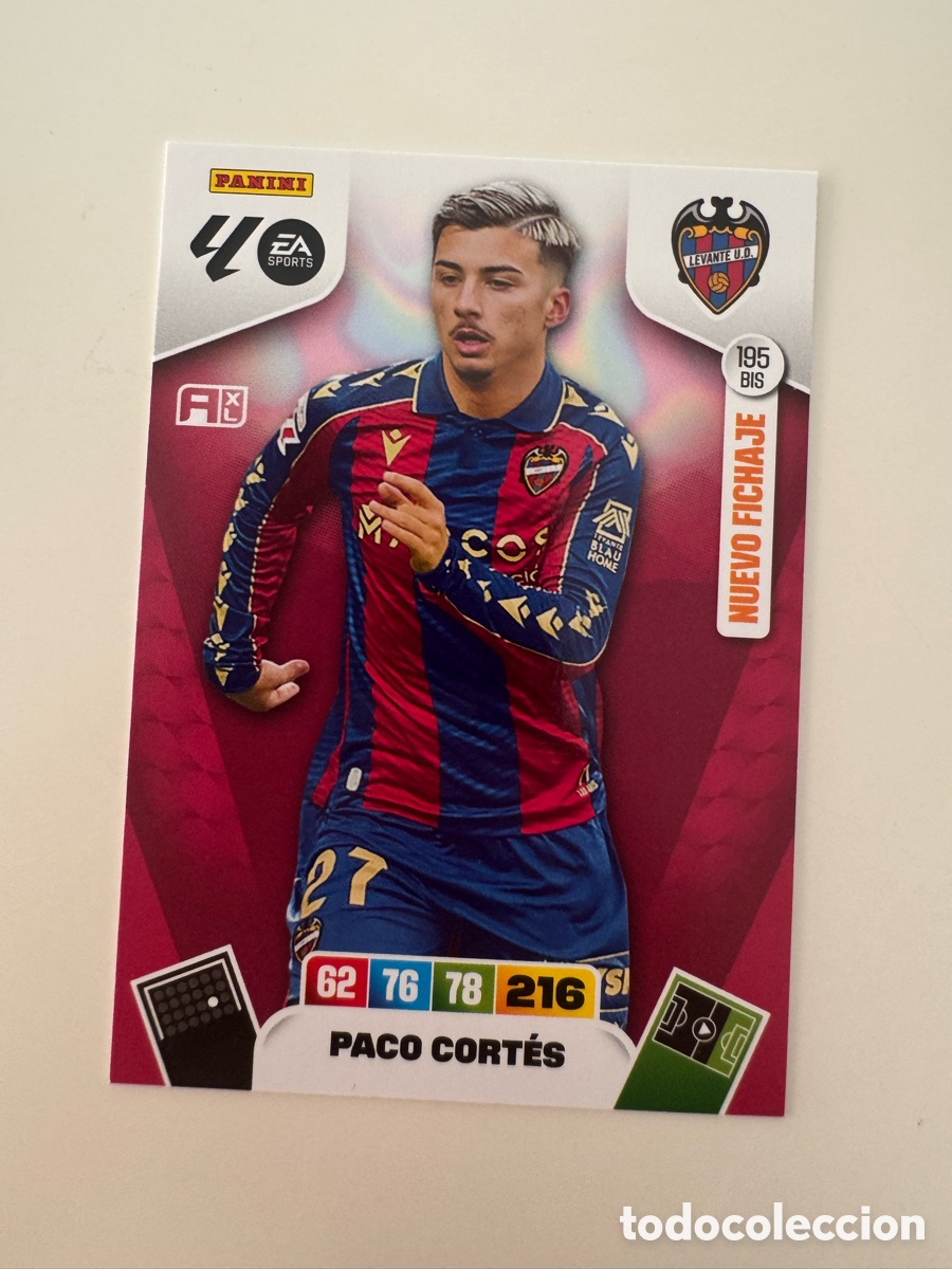 Cromos de f&uacute;tbol: PANINI ADRENALYN XL LIGA 2025-2026 25-26 &ndash; Paco Cort&eacute;s Levante UD N&ordm; 195 BIS