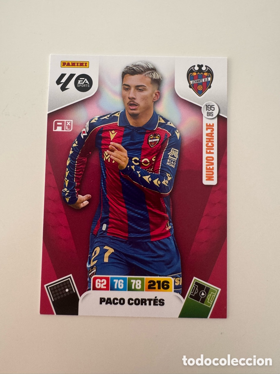 Cromos de f&uacute;tbol: PANINI ADRENALYN XL LIGA 2025-2026 25-26 &ndash; Paco Cort&eacute;s Levante UD N&ordm; 195 BIS