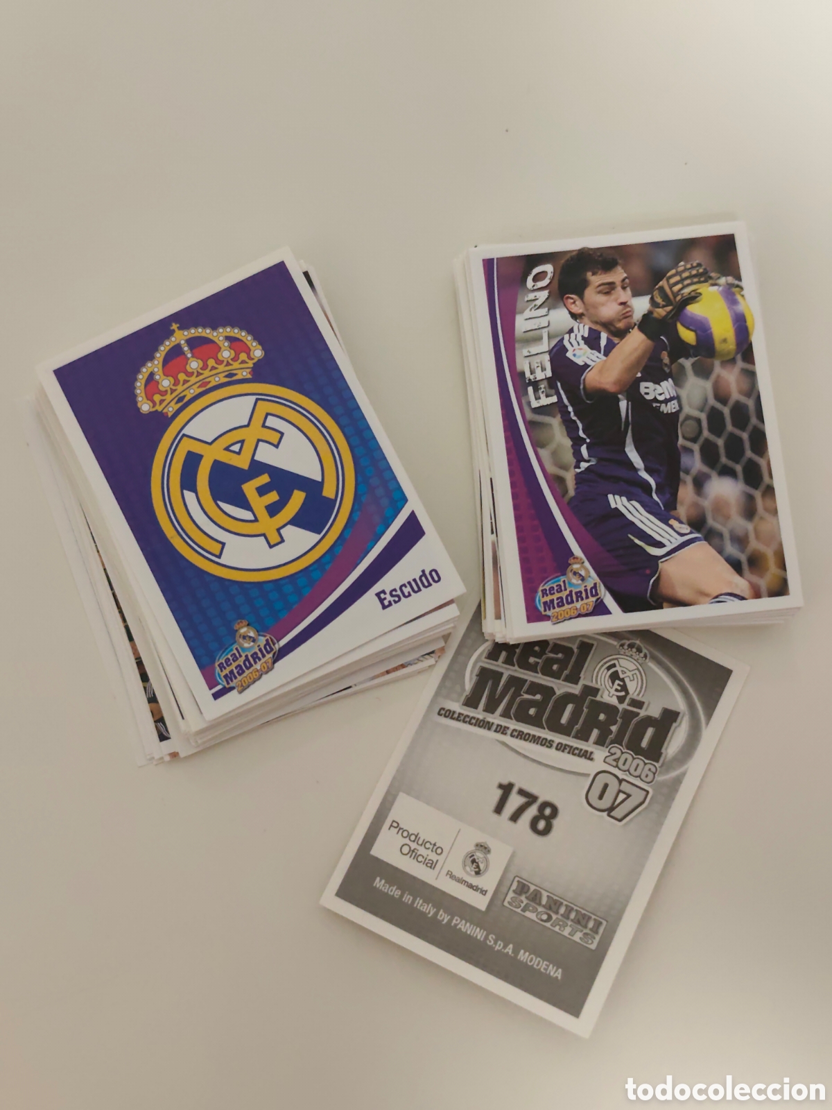 Figurine di Calcio: 105 CROMOS SIN PEGAR DIFERENTES COLECCI&Oacute;N OFICIAL REAL MADRID 2006 2007