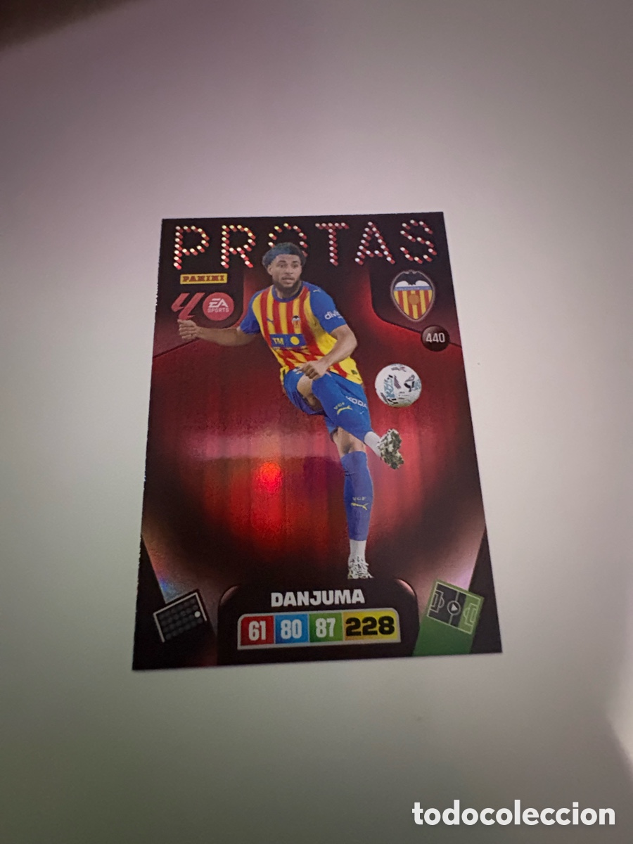 Cromos de f&uacute;tbol: 440 DANJUMA PROTAS DEL VALENCIA 25 26 ADRENALYN XL 2025 2026