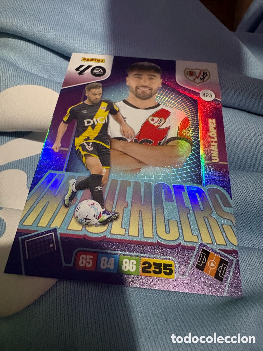 Cromos de f&uacute;tbol: 423 UNAI L&Oacute;PEZ INFLUENCERS DEL RAYO VALLECANO 25 26 ADRENALYN XL 2025 2026 NUEVO