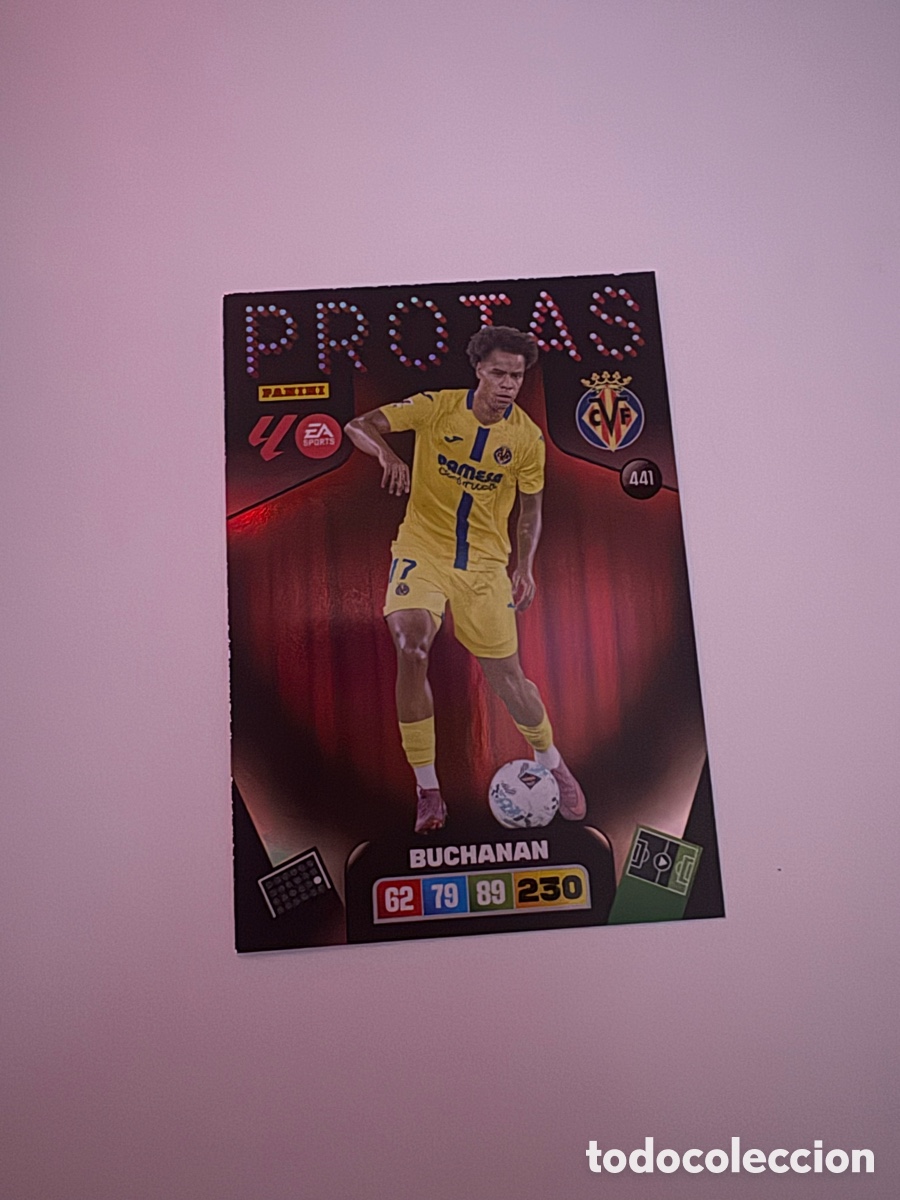 Cromos de f&uacute;tbol: A1170. Buchanan Protas n&uacute;mero 441 Del Villarreal cromo adrenalyn XL 25-26 2025-2026