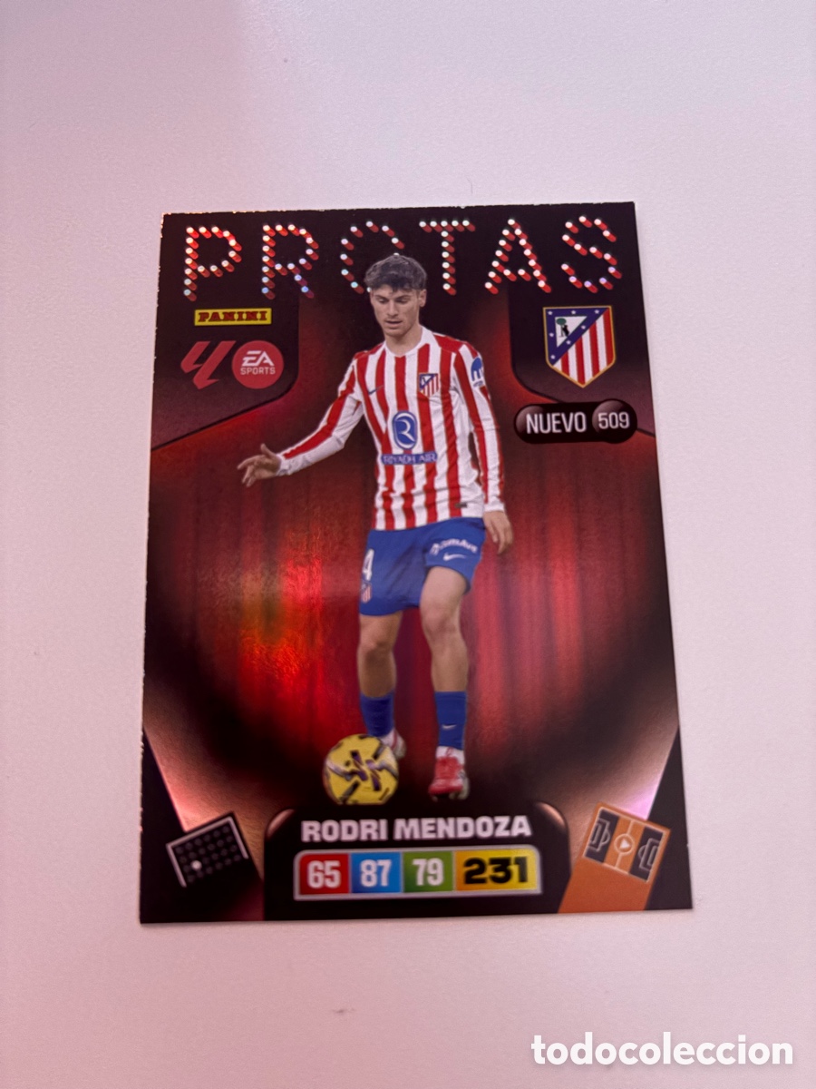 Cromos de f&uacute;tbol: RODRI MENDOZA. PROTAS. ATCO. MADRID ADRENALYN. 25-2026