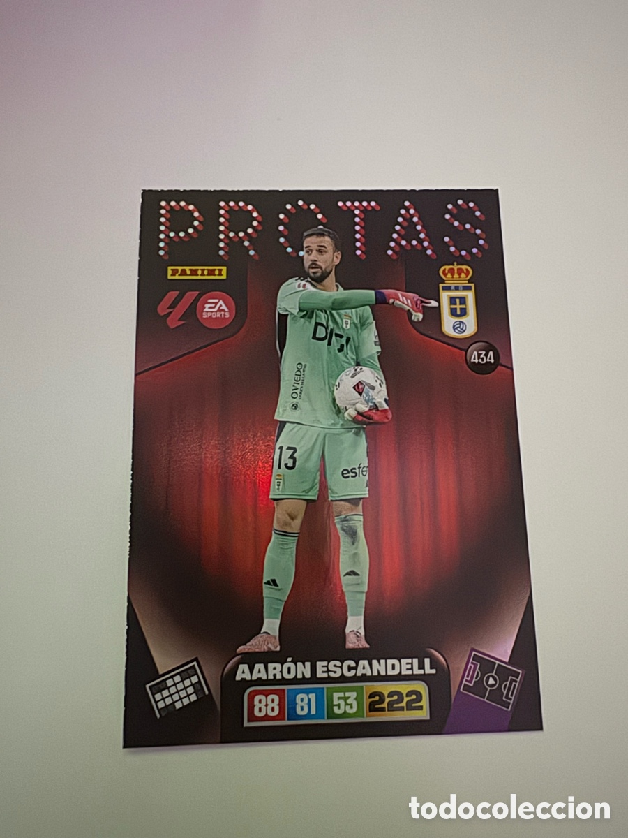 Cromos de f&uacute;tbol: Aaron Escandell Protas n&uacute;mero 434 Del Oviedo cromo adrenalyn XL 25-26 2025-2026