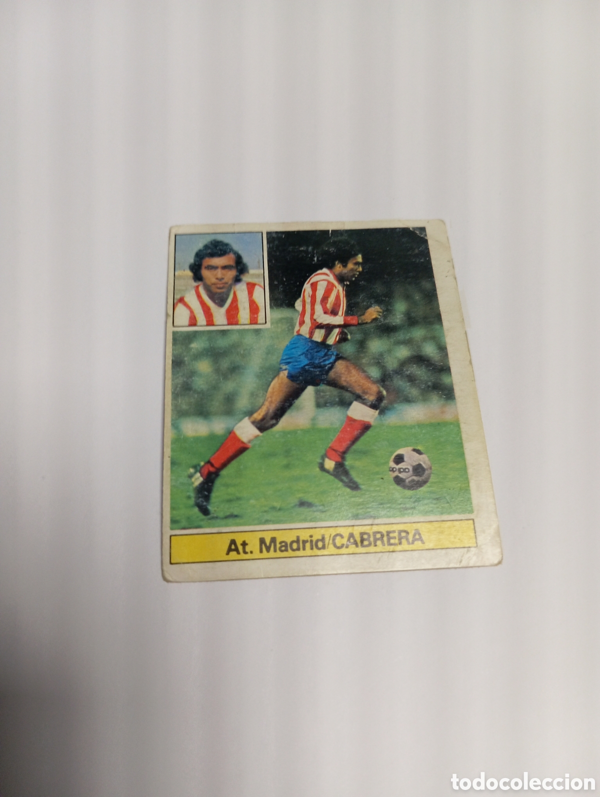 Fu&szlig;ball-Sticker: CABRERA Atl&eacute;tico de Madrid Liga Este 1981 1982 RECUPERADO 81 82