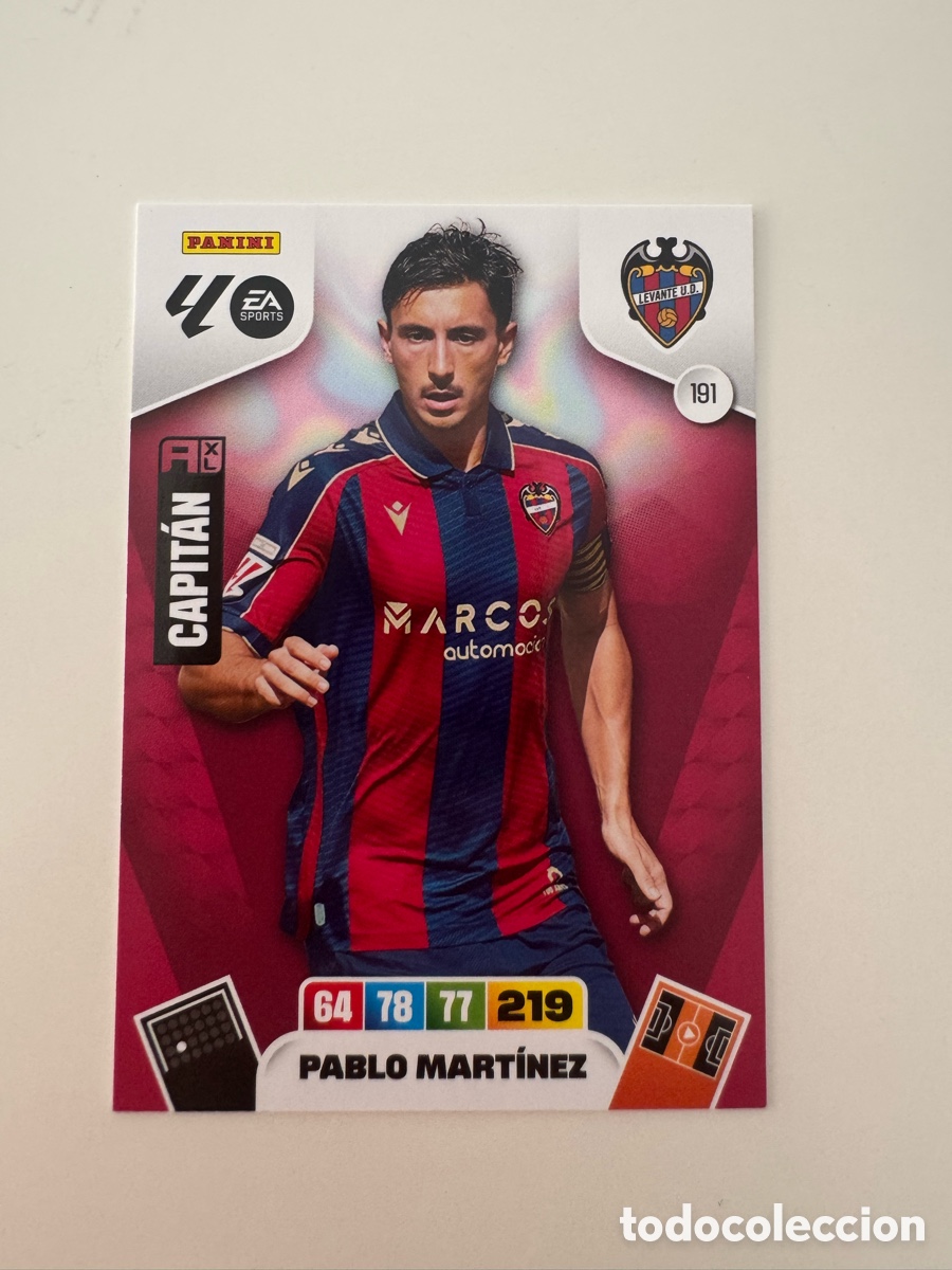 Fu&szlig;ball-Sticker: PANINI ADRENALYN XL LIGA 2025-2026 25-26 &ndash; Pablo Mart&iacute;nez Levante UD N&ordm; 191