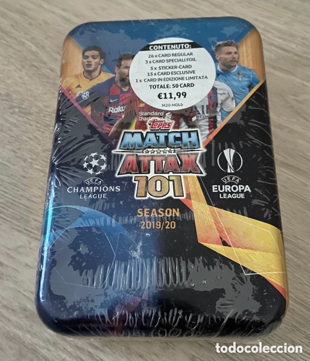 Figurine di Calcio: Lata 50 cartas Match Attax 101 2019-20 UCL TOPPS 24 cartas especiale