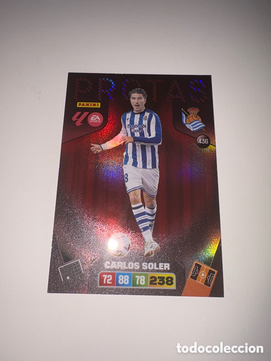 Cromos de f&uacute;tbol: Carlos Soler Protas n&uacute;mero 436 De la Real Sociedad cromo adrenalyn XL 25-26 2025-2026