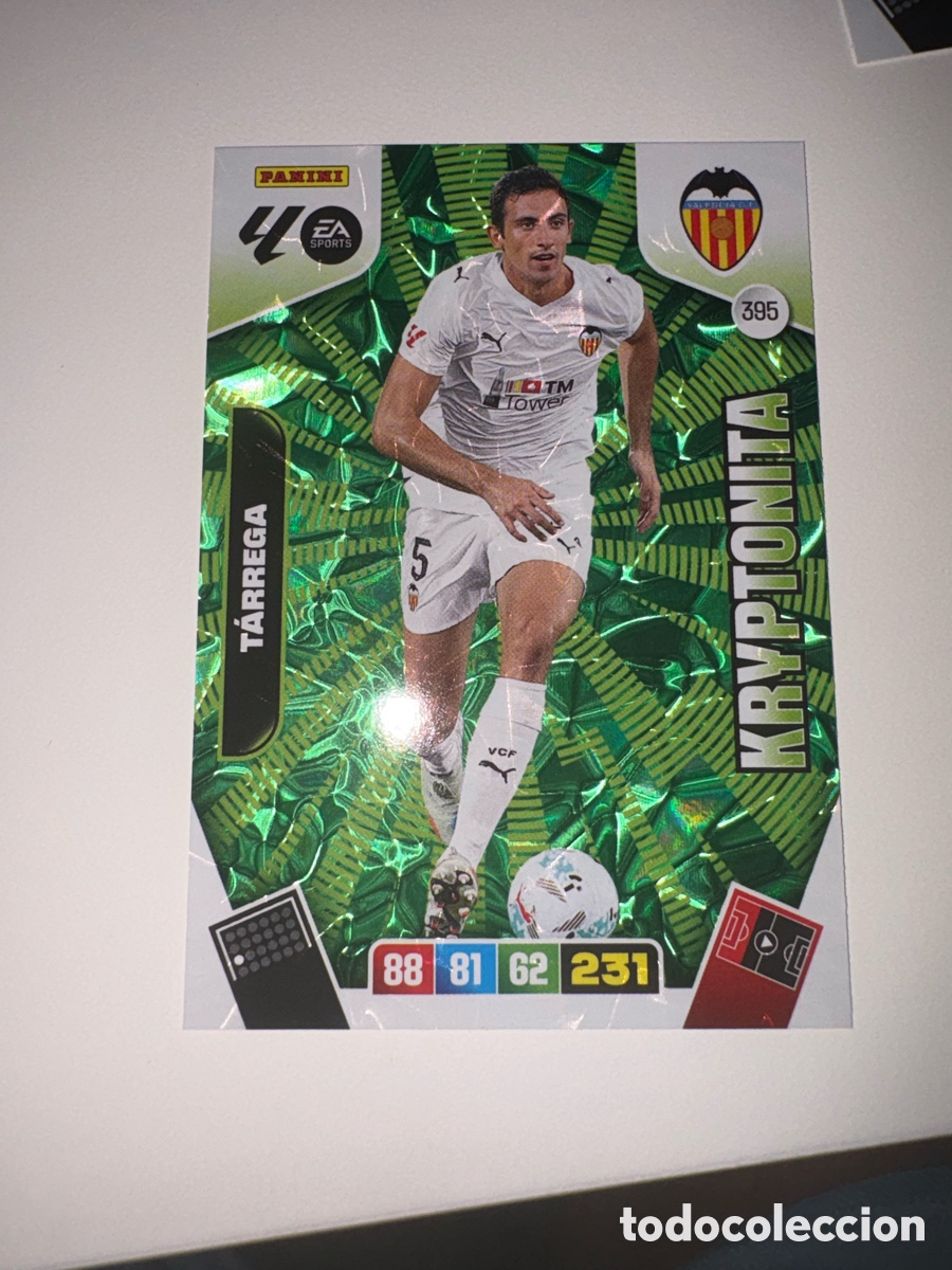 Cromos de f&uacute;tbol: A1188. ADRENALYN XL LA LIGA 2025/26 CARD KRYPTONITA TARREGA VALENCIA # 395 PANINI