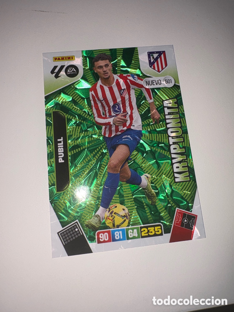Cromos de f&uacute;tbol: Pubill nuevo Kryptonita n&uacute;mero 501 Del Atl&eacute;tico de Madrid cromo adrenalyn XL 25-26 2025-2026