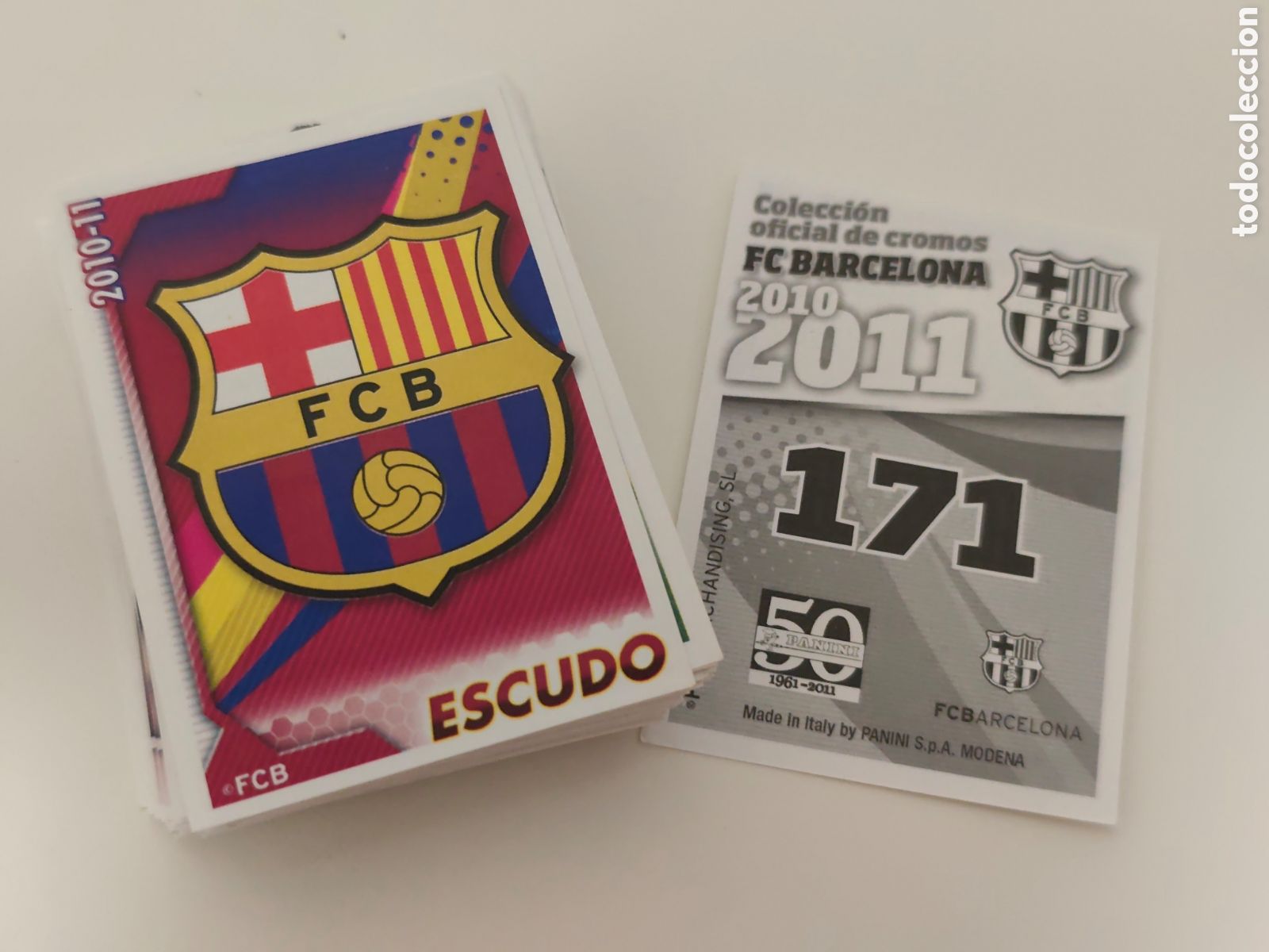 Figurine di Calcio: 107 CROMOS SIN PEGAR DIFERENTES COLECCI&Oacute;N OFICIAL FC BARCELONA 2010 2011