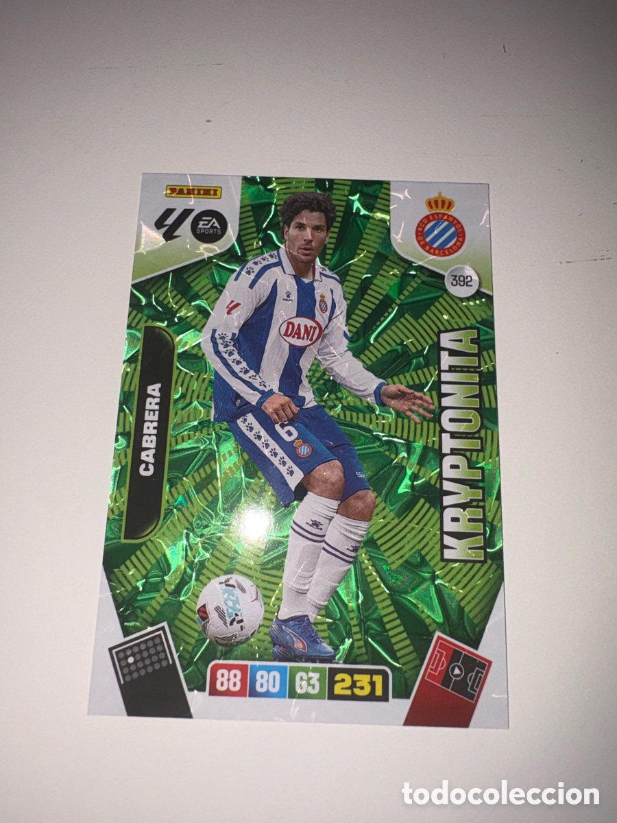 Cromos de f&uacute;tbol: CROMO DE FUTBOL NUMERO 392 CABRERA ESPA&Ntilde;OL ESPANYOL KRYPTONITA ADRENALYN XL 2025 2026 PANINI !