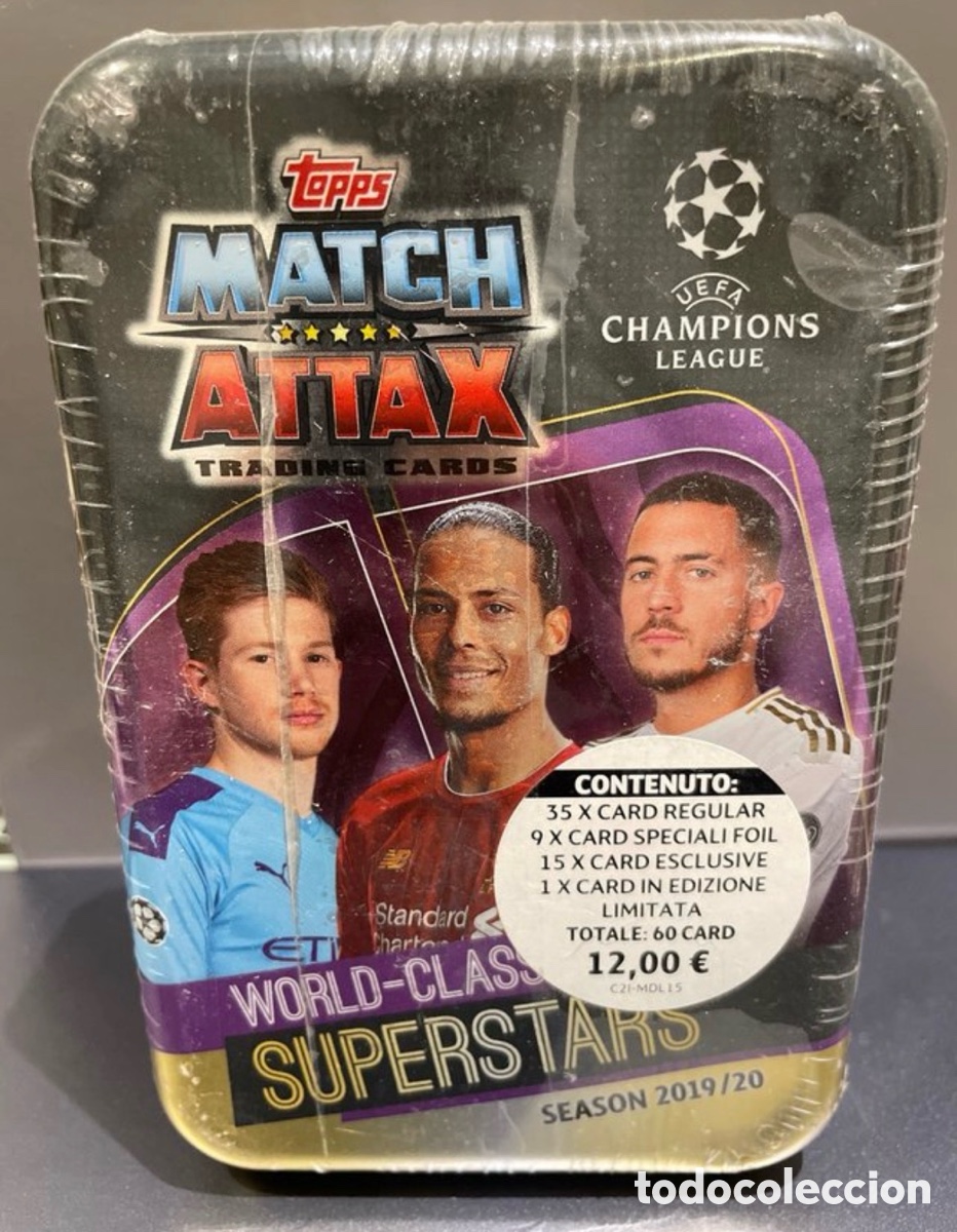 Figurine di Calcio: Lata World-Class Superstars Match Attax 2019/20 Carta asegurada Messi, Cristiano Ronaldo y Mbappe