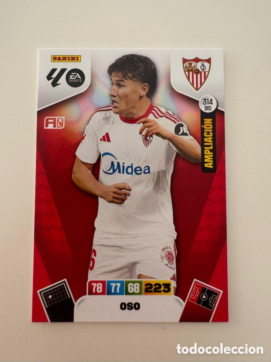 Cromos de f&uacute;tbol: PANINI ADRENALYN XL LIGA 2025-2026 25-26 &ndash; Oso Sevilla FC N&ordm; 314 BIS