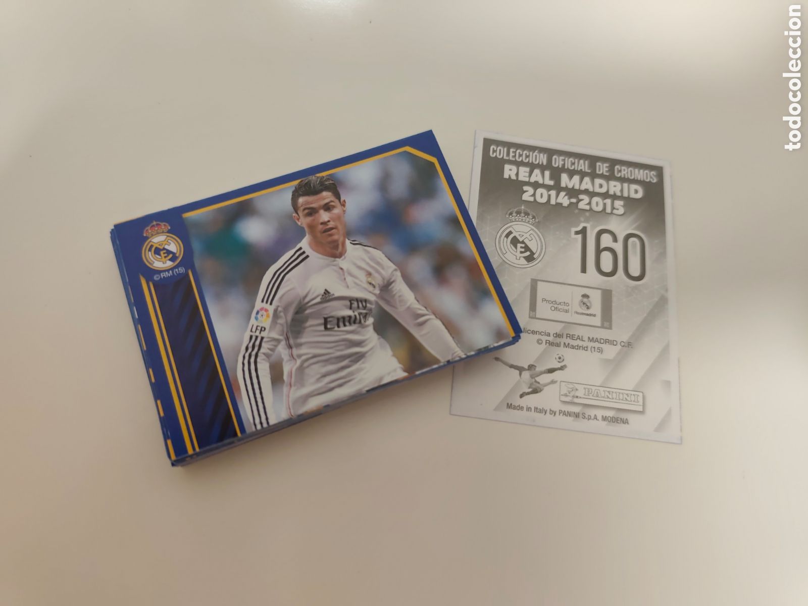 Figurine di Calcio: 60 CROMOS SIN PEGAR DIFERENTES COLECCI&Oacute;N OFICIAL REAL MADRID 2014 2015
