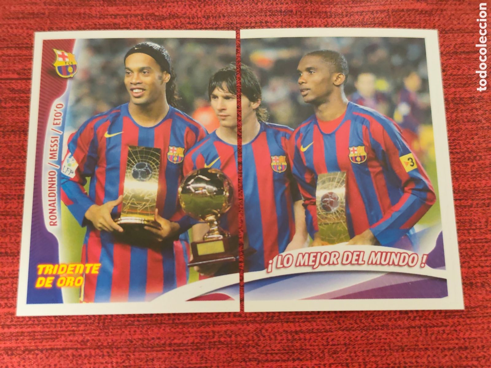 Figurine di Calcio: #69#70 SUPER BAR&Ccedil;A 2005 2006 MESSI RONALDINHO ETO'O