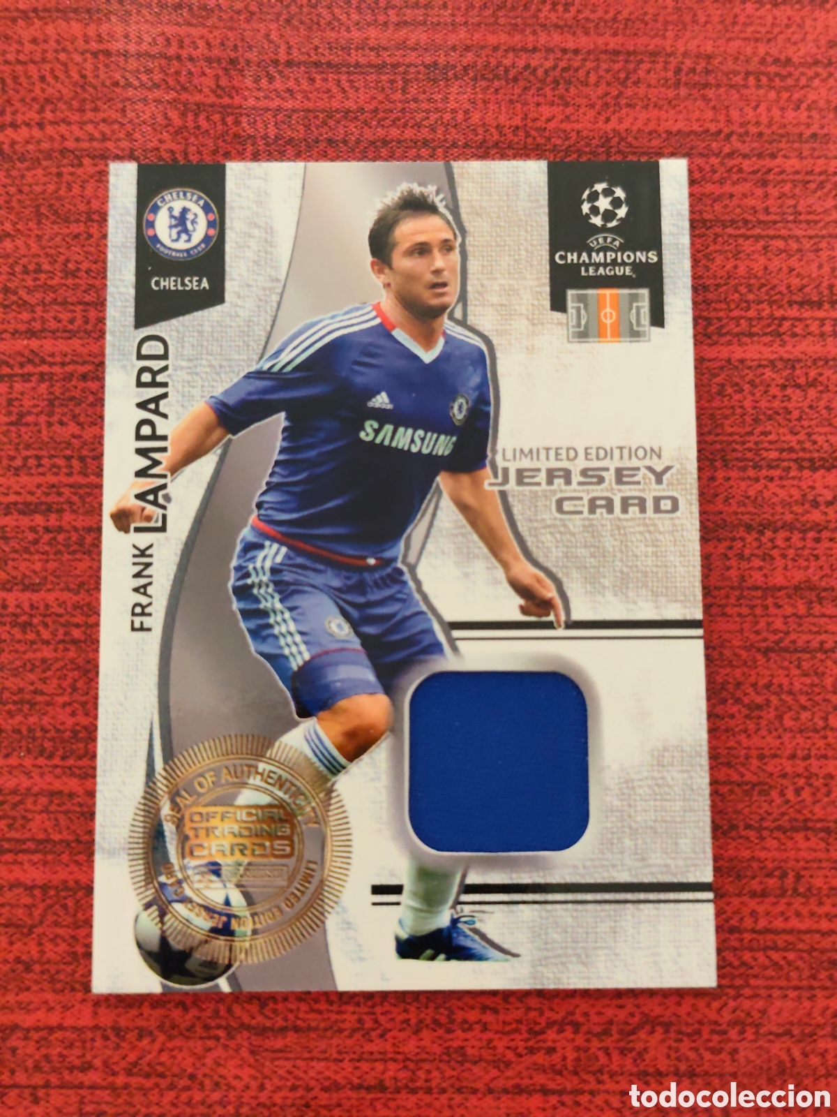 Cromos de f&uacute;tbol: LIMITED EDITION JERSEY CARD LAMPARD (CHELSEA) UEFA CHAMPIONS LEAGUE 2010-2011