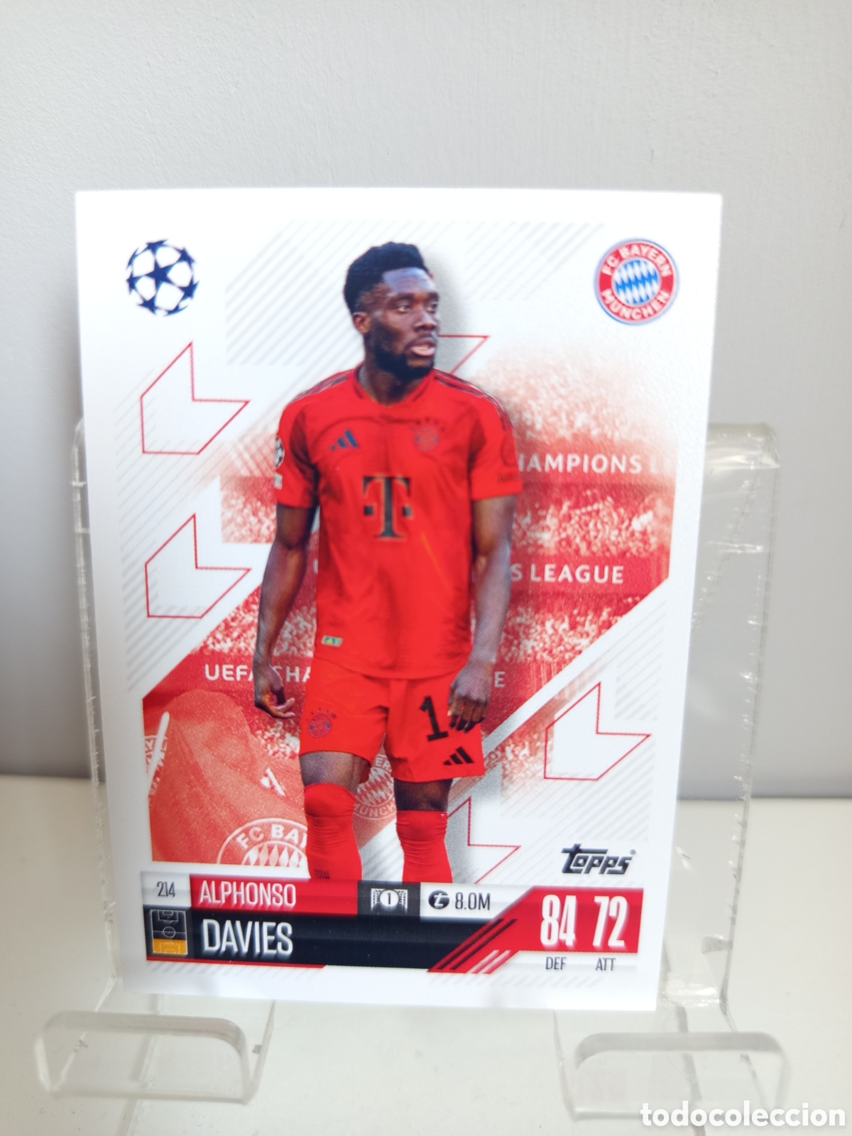 Cartes &agrave; collectionner de Football: ❇️ CROMO CARD ⚽ DAVIES BAYERN DE MUNICH 214 2024 2025 24 25 MATCH ATTAX CHAMPIONS LEAGUE TOPPS ❇️