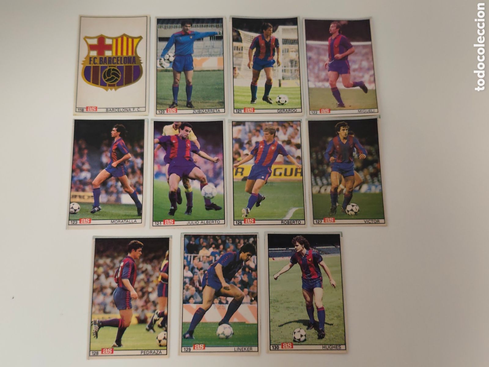 Figurine di Calcio: 11 CROMOS FC BARCELONA DIARIO AS ASES DE LA LIGA 1986 1987