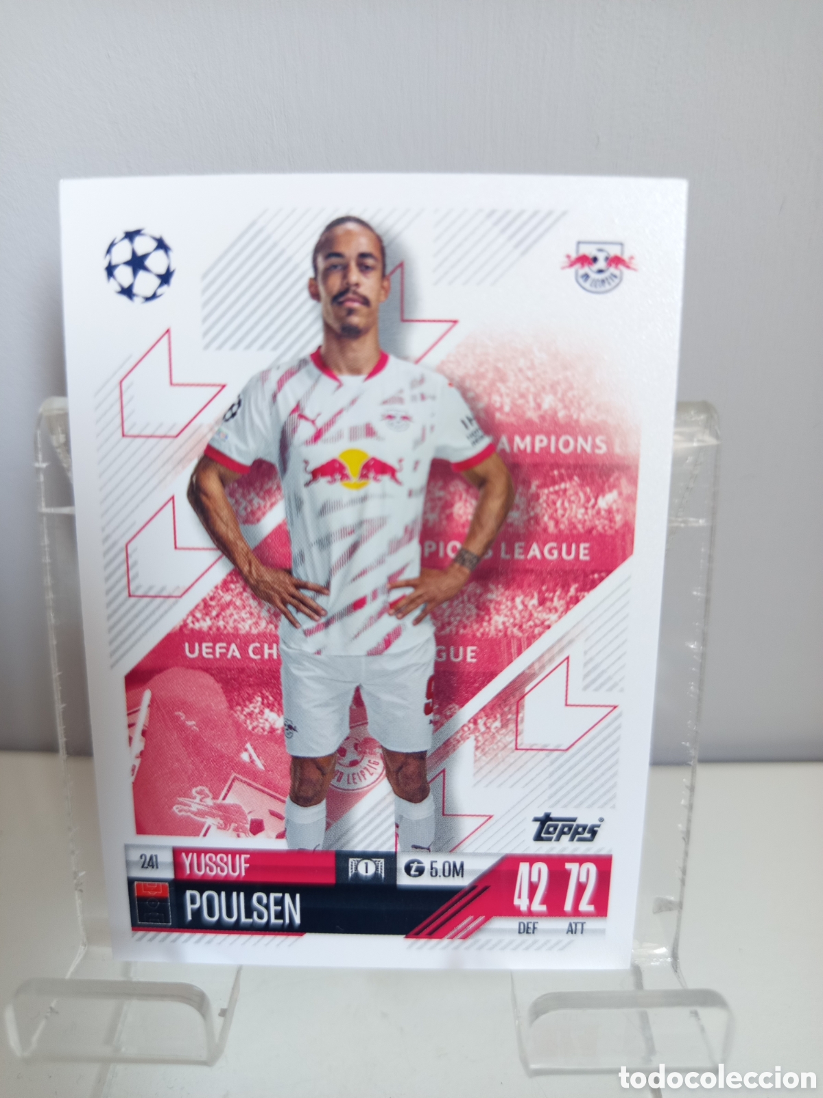 Fu&szlig;ball-Sticker: ❇️ CROMO CARD ⚽ POULSEN LEIPZIG 241 2024 2025 24 25 MATCH ATTAX CHAMPIONS LEAGUE TOPPS ❇️