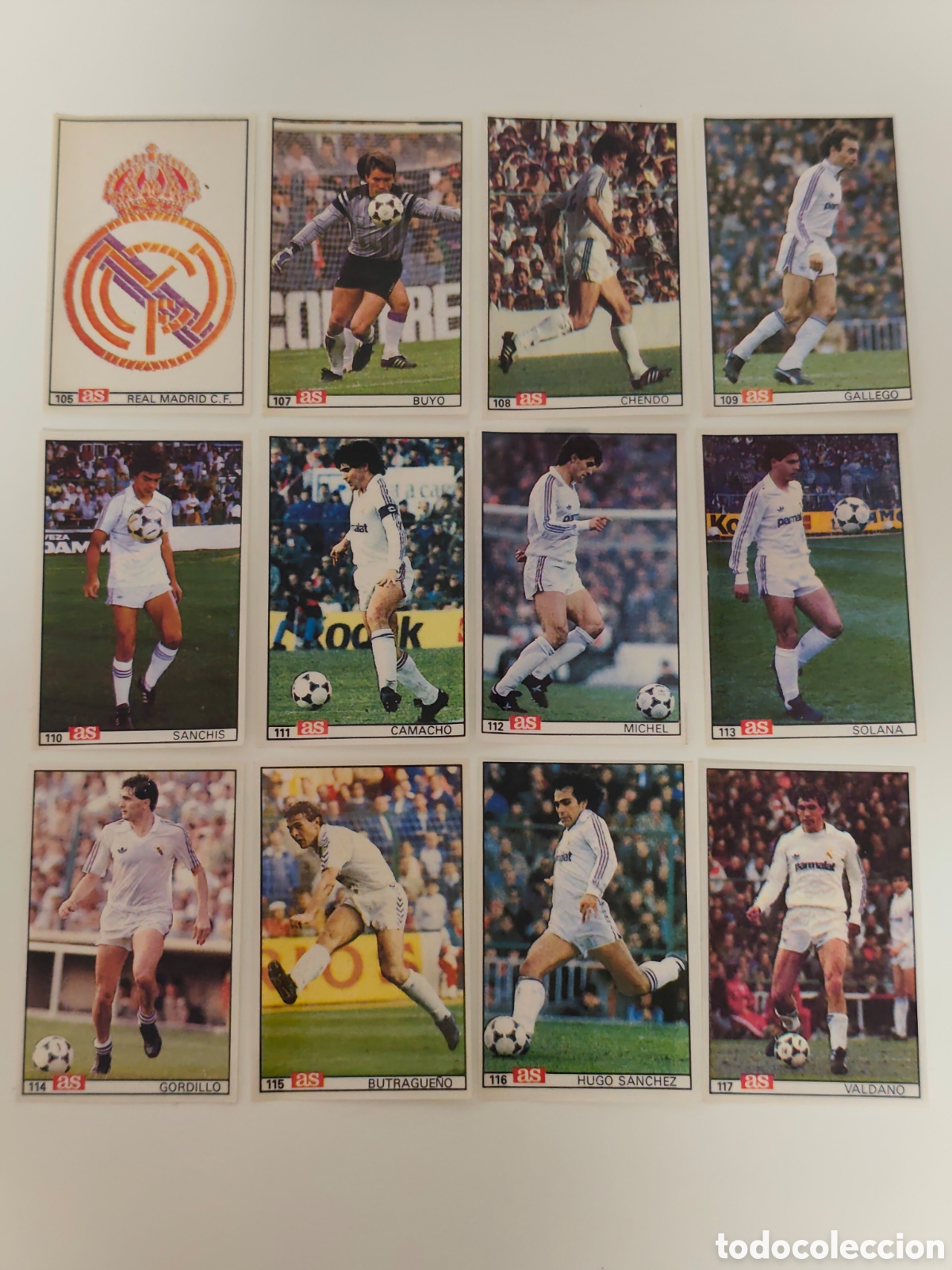 Figurine di Calcio: 12 CROMOS REAL MADRID DIARIO AS ASES DE LA LIGA 1986 1987