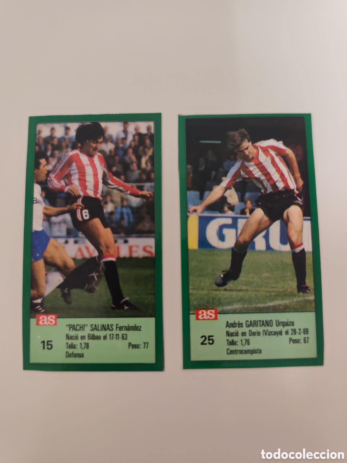 Figurine di Calcio: 2 CROMOS ATHLETIC BILBAO DIARIO AS ASES DE LA LIGA 1989 1990