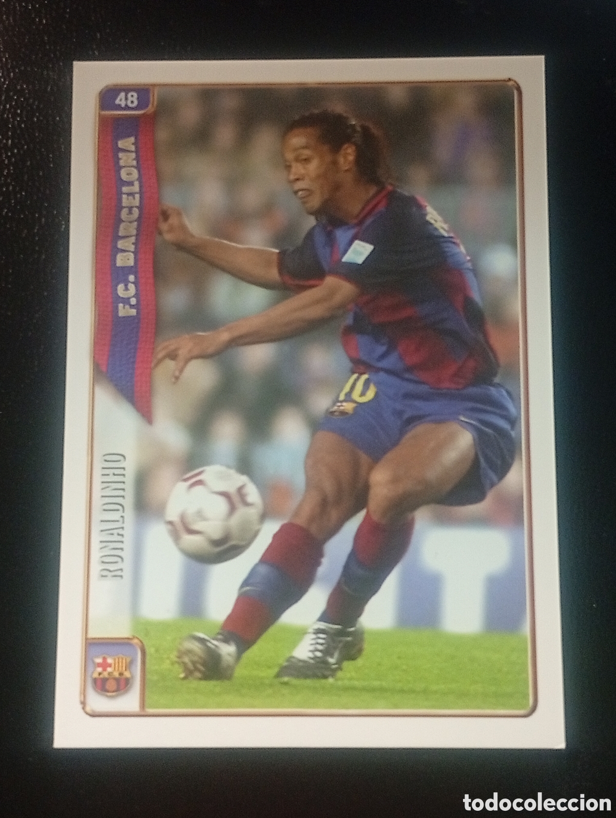 Cromos de f&uacute;tbol: 48 RONALDINHO BARCELONA MUNDICROMO 2004 2005 4 5 CROMOS CARDS PANINI MEGACRACKS TOPPS BRASIL PSG TCG
