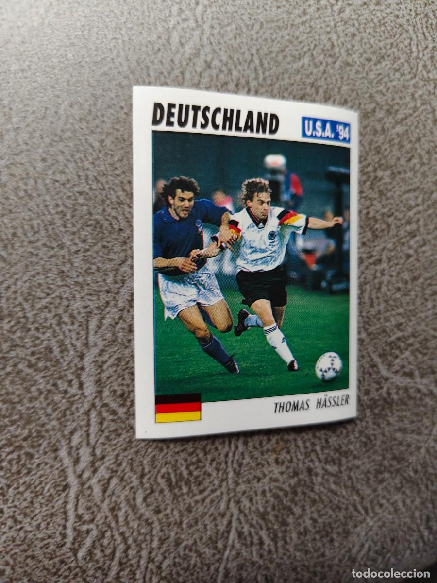 Fu&szlig;ball-Sticker: 143 SERVICE LINE MUNDIAL USA 94 THOMAS HASSLER - DEUTSCHLAND ALEMANIA - 1994 WORLD CUP SL ITALY AAC