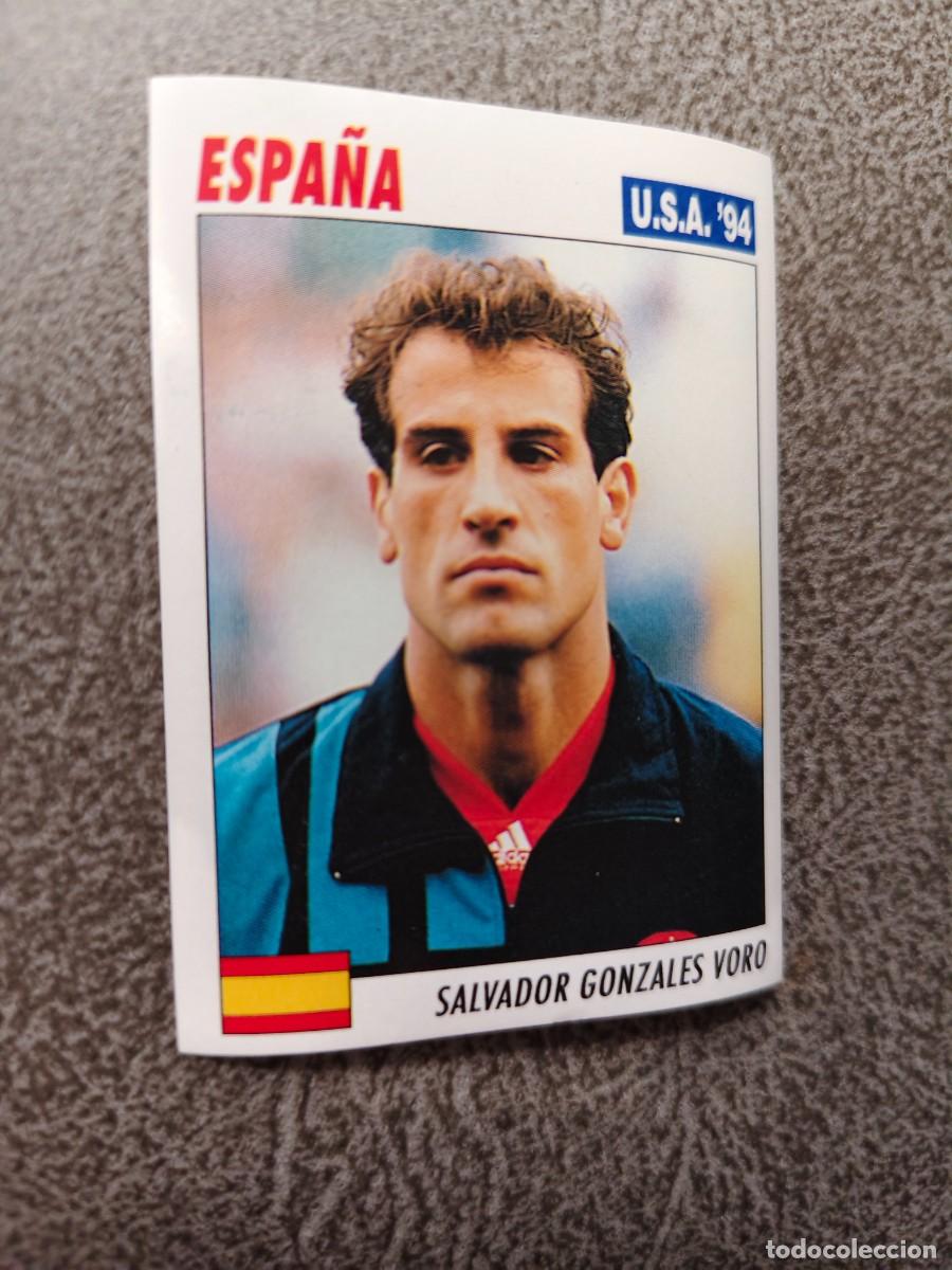 Fu&szlig;ball-Sticker: 158 SERVICE LINE MUNDIAL USA 94 SALVADOR GONZALES VORO - ESPANA - 1994 WORLD CUP SL ITALY AAC