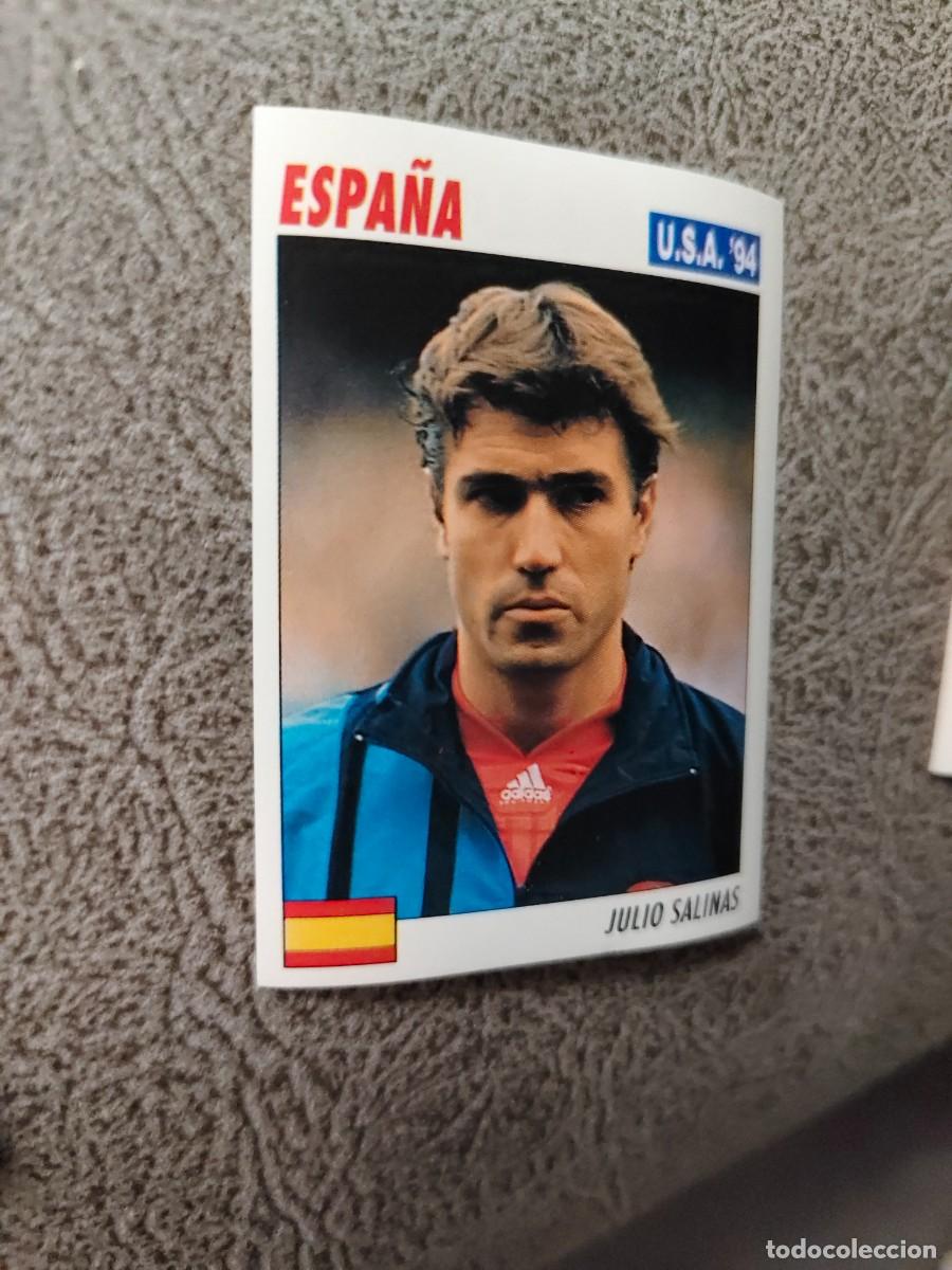 Cromos de f&uacute;tbol: 166 SERVICE LINE MUNDIAL USA 94 JULIO SALINAS - ESPANA - 1994 WORLD CUP SL ITALY AAC