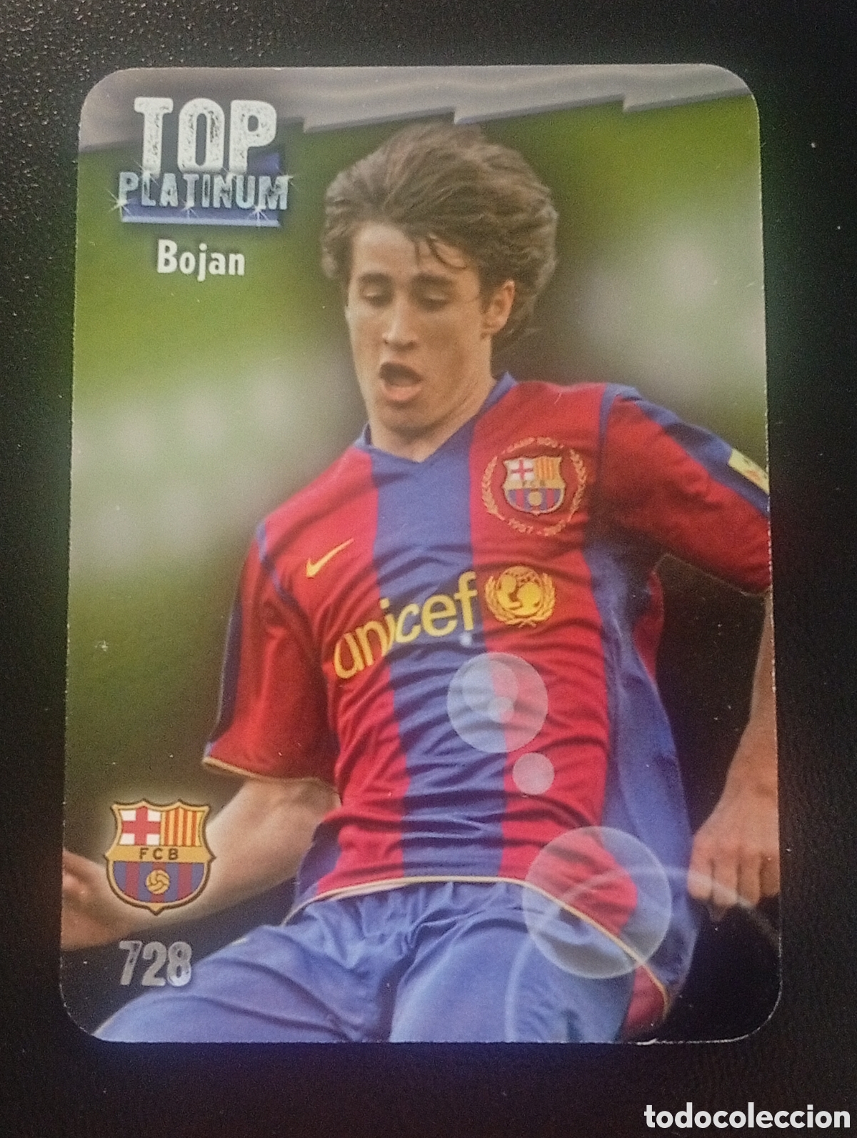 Cromos de f&uacute;tbol: 728 brillo liso BOJAN BARCELONA TOP PLATINUM 2008 2009 8 9 MUNDICROMO CROMOS CARDS PANINI MEGACRACKS