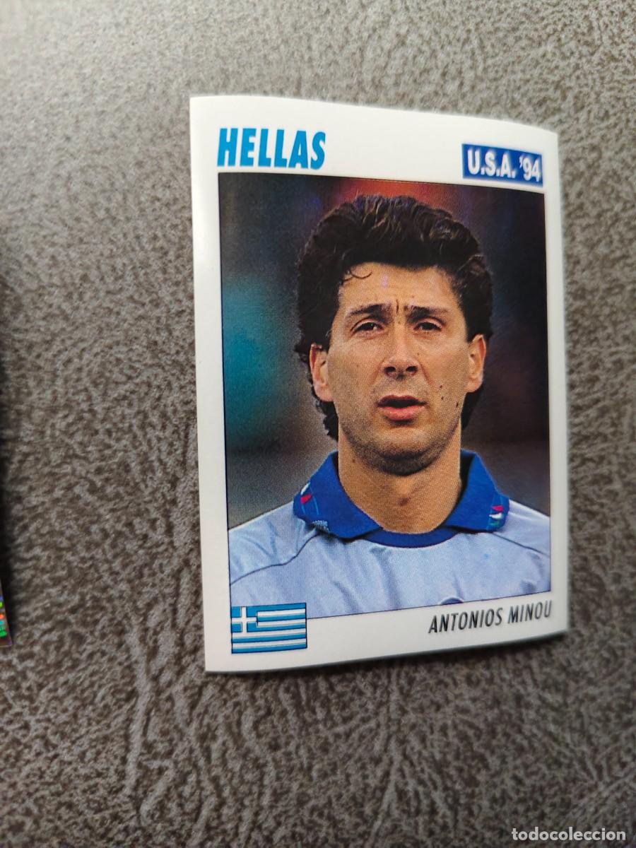 Fu&szlig;ball-Sticker: 208 SERVICE LINE MUNDIAL USA 94 ANTONIOS MINOU - HELLAS GRECIA - 1994 WORLD CUP SL ITALY AAC