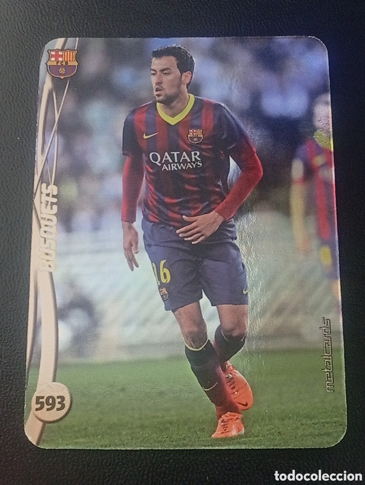 Cromos de f&uacute;tbol: 593 brillo liso BUSQUETS BARCELONA MUNDICROMO 2014 2015 14 15 CROMOS CARDS PANINI MEGACRACKS TOPPS