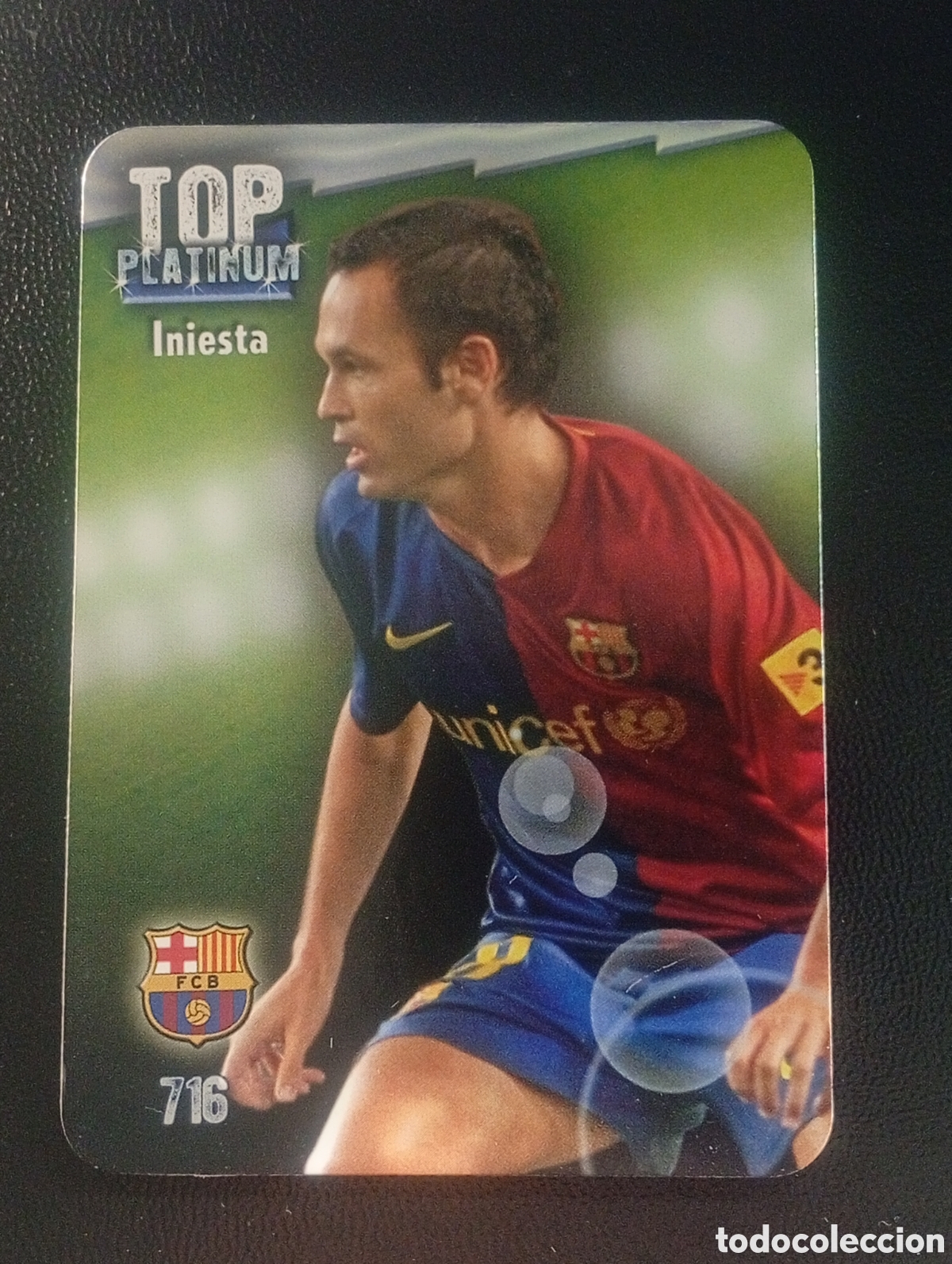 Cromos de f&uacute;tbol: 716 brillo liso INIESTA BARCELONA MUNDICROMO 2007 2008 CROMOS CARDS PANINI MEGACRACKS TOPPS ESPA&Ntilde;A