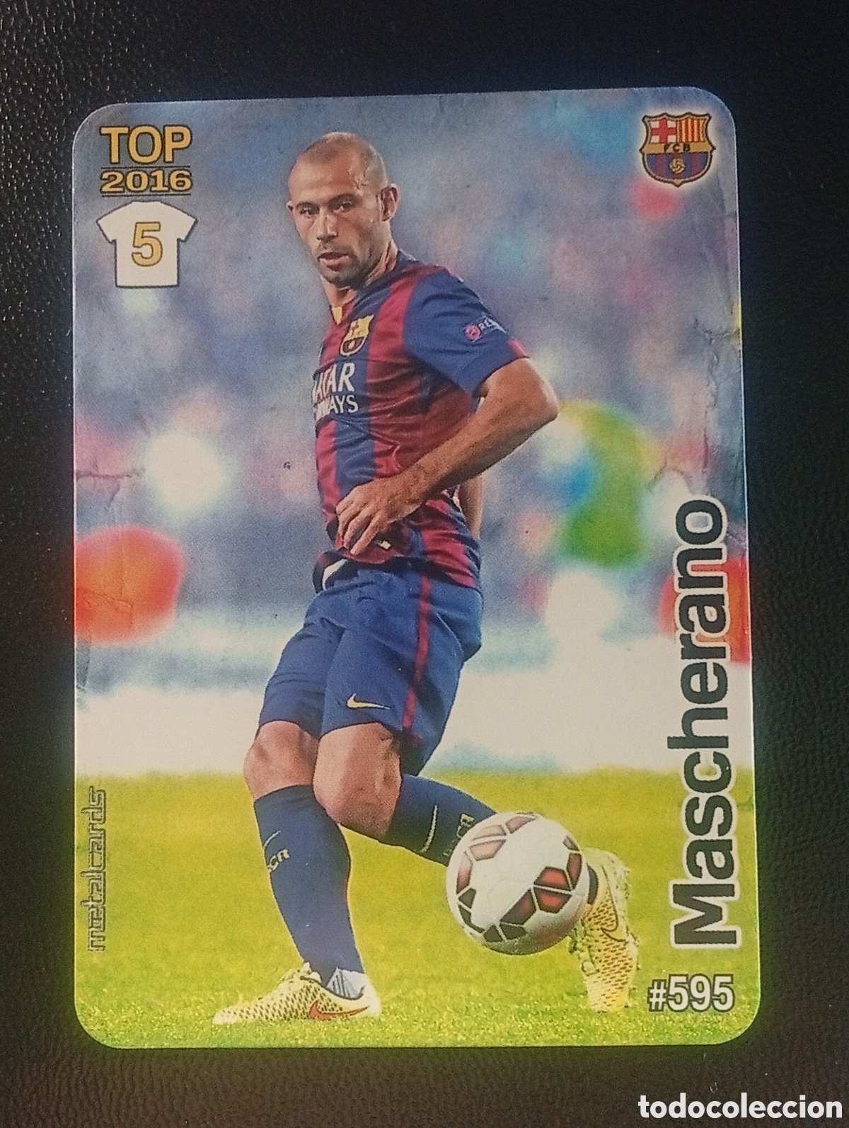 Cromos de f&uacute;tbol: 595 brillo liso MASCHERANO BARCELONA MUNDICROMO 2015 2016 15 16 CROMOS CARDS PANINI MEGACRACKS TOPPS