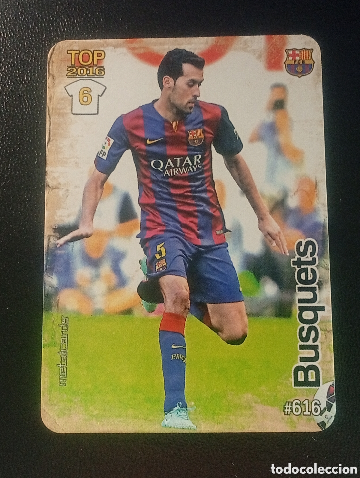 Cromos de f&uacute;tbol: 616 brillo liso BUSQUETS BARCELONA MUNDICROMO 2015 2016 15 16 CROMOS CARDS PANINI MEGACRACKS TOPPS