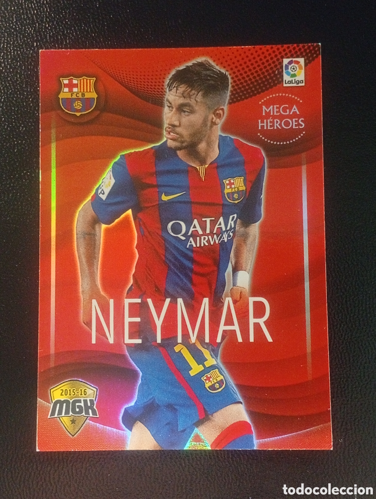 Cromos de f&uacute;tbol: 79 NEYMAR BARCELONA MEGACRACKS 2015 2016 15 16 CROMOS CARDS PANINI TOPPS MUNDICROMO BRASIL MEGA