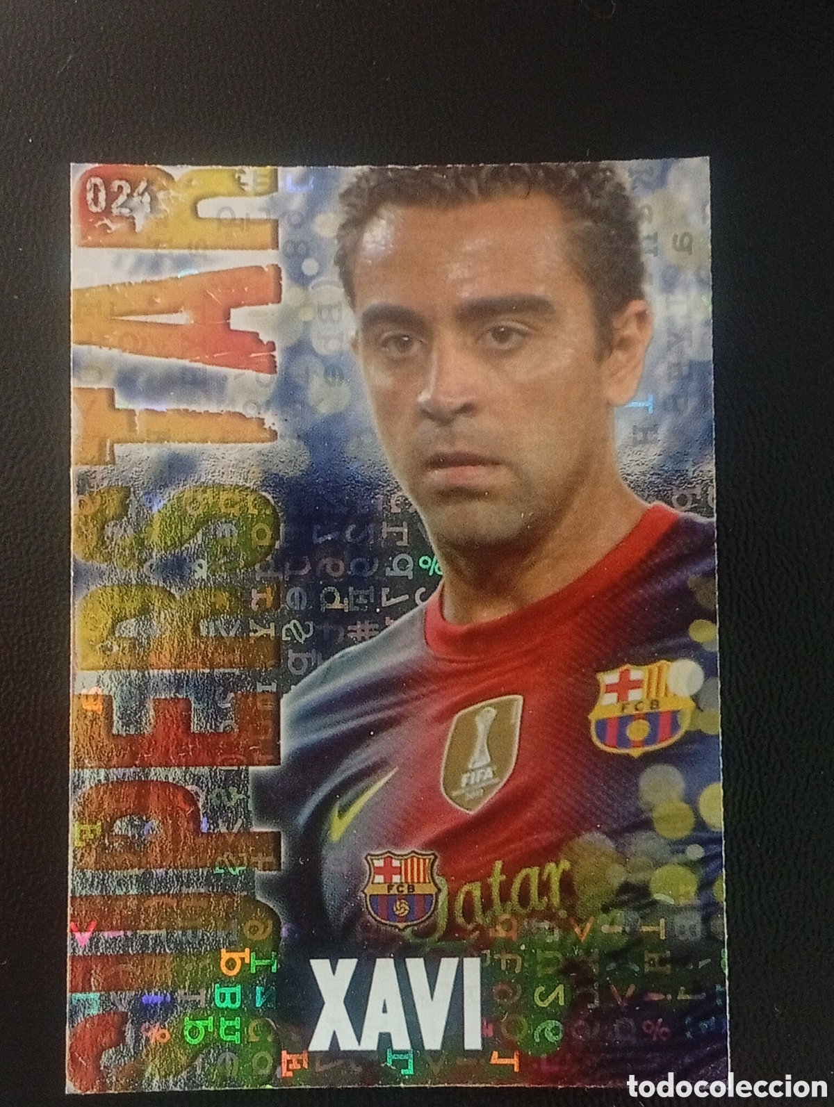 Cromos de f&uacute;tbol: 24 brillo letras XAVI BARCELONA MUNDICROMO 2013 2014 13 14 CROMOS CARD PANINI MEGACRACKS TOPPS SPAIN